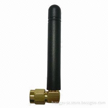 2dBi GSM Rubber Antenna with SMA Male Connector, Measuring 8 x 59mm